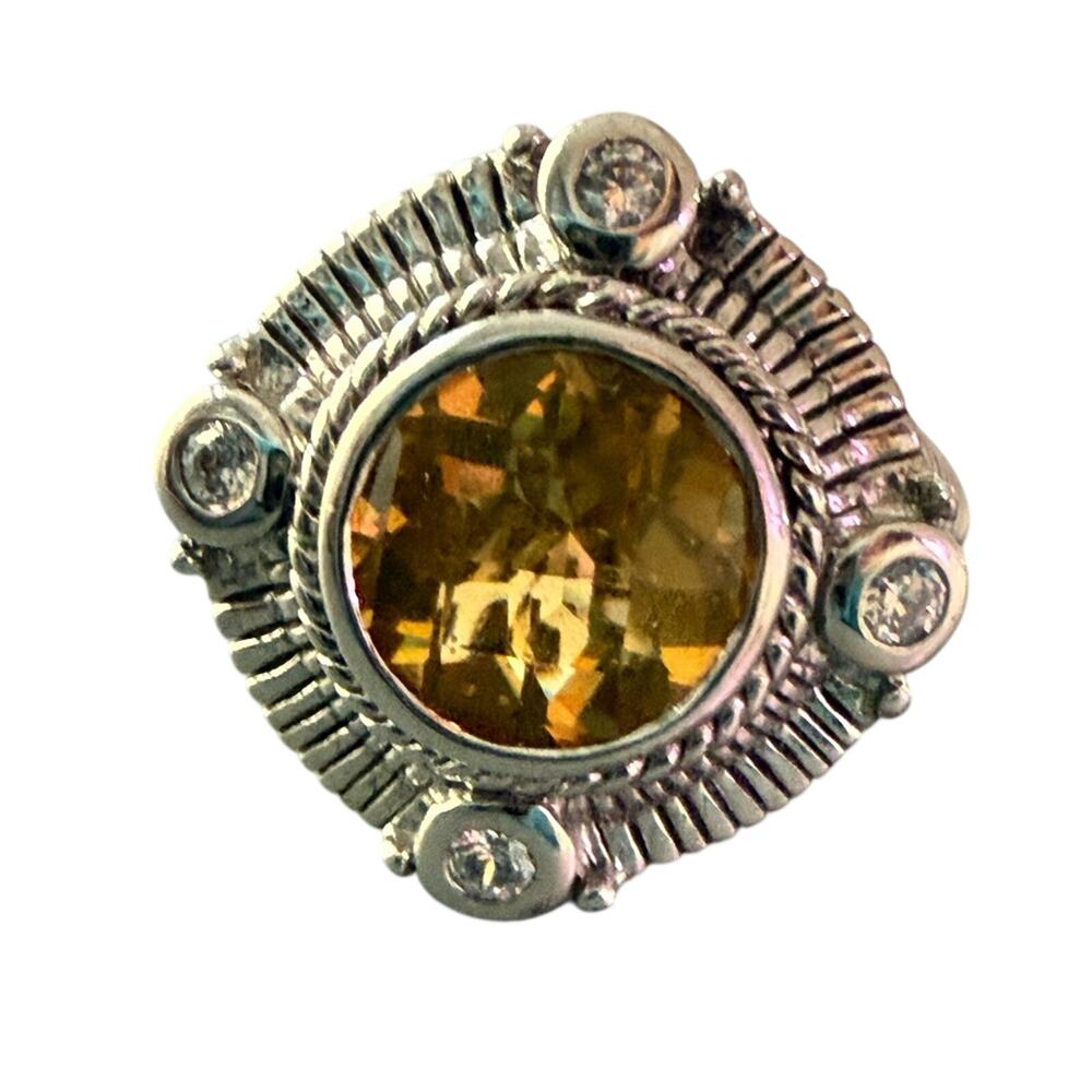 Judith Ripka 925 Sterling Silver Ring Size 7